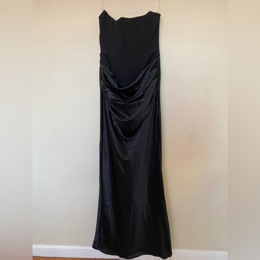 House of CB L D-DD  'Persephone' Black Strapless Corset Maxi Dress NWOT - Picture 4 of 14